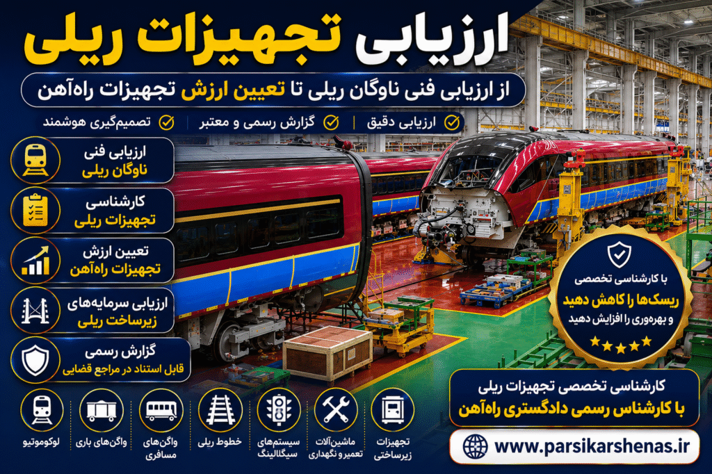 ارزیابی تجهیزات ریلی توسط کارشناس رسمی دادگستری راه‌آهن