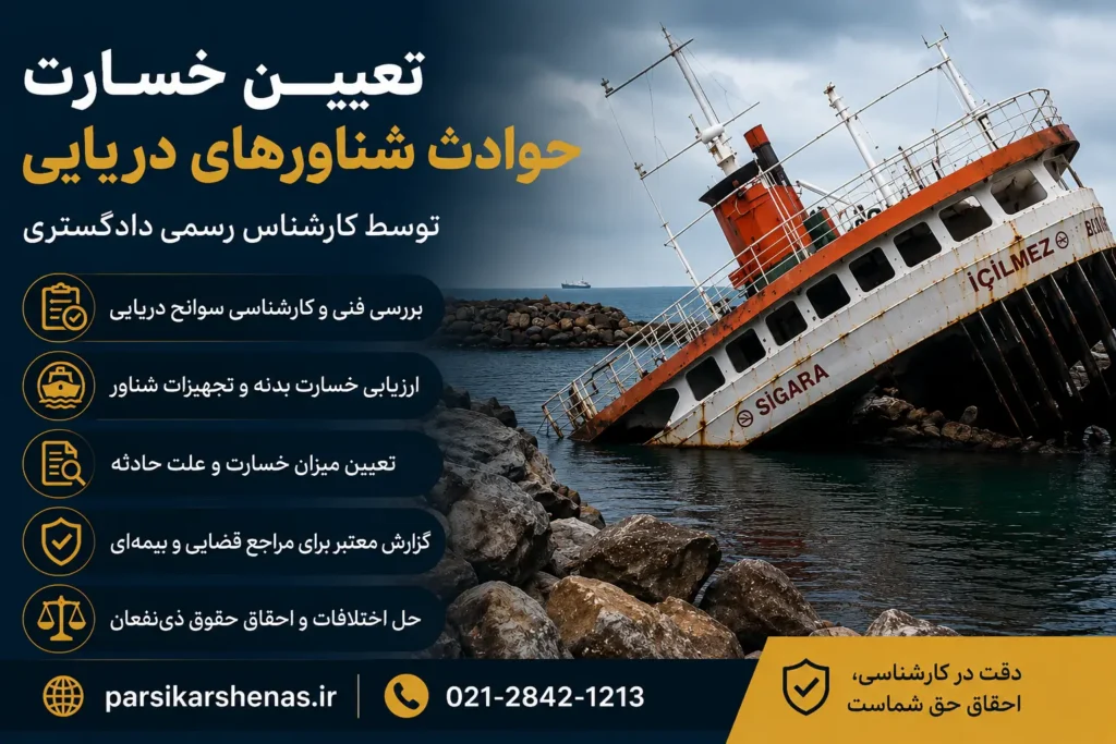  کارشناسی خسارت شناور دریایی