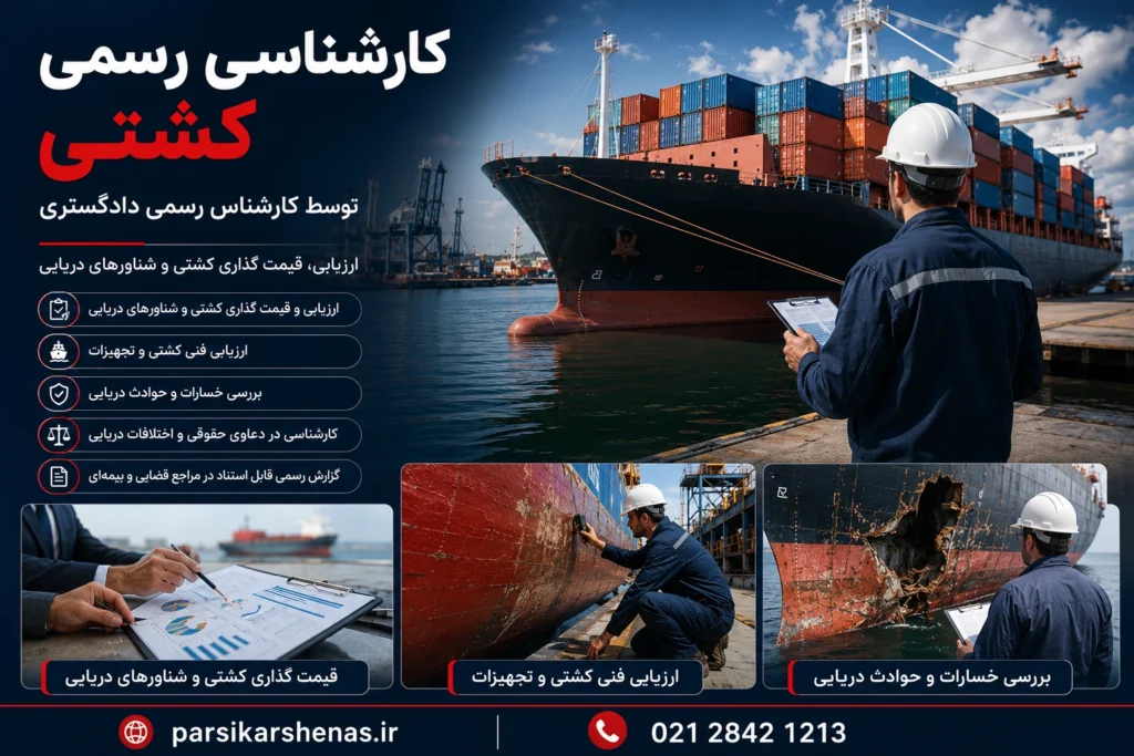 کارشناسی رسمی کشتی توسط کارشناس رسمی دادگستری
