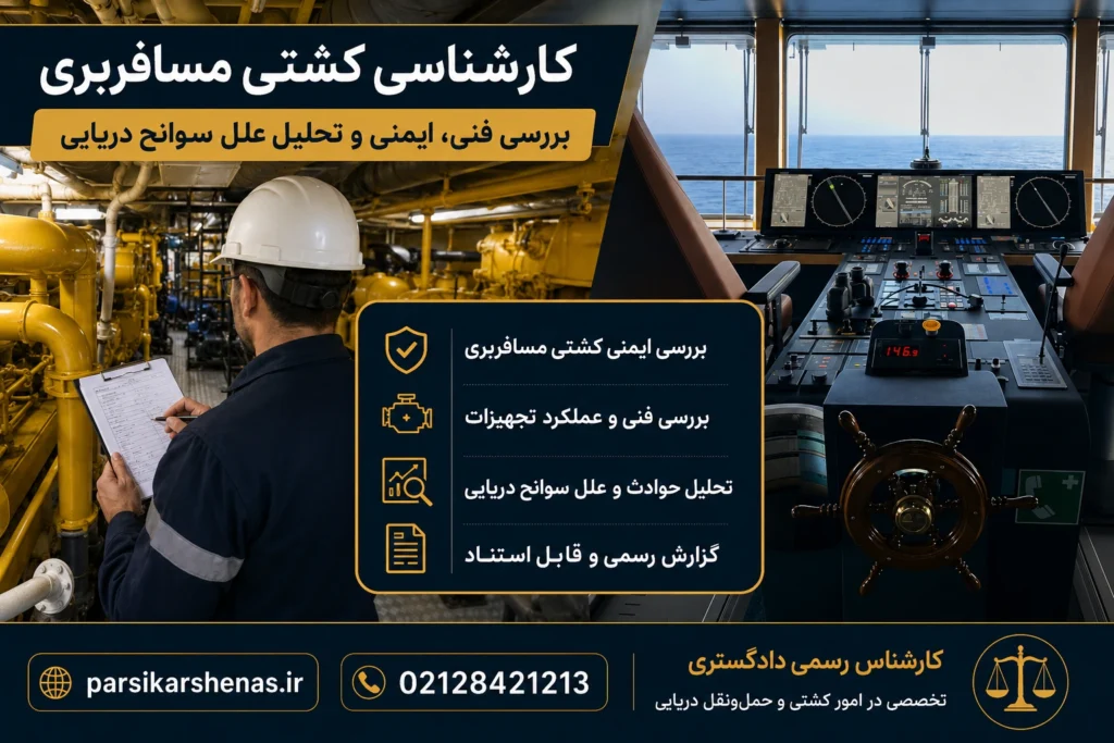 کارشناسی کشتی مسافربری و تحلیل علل سوانح دریایی